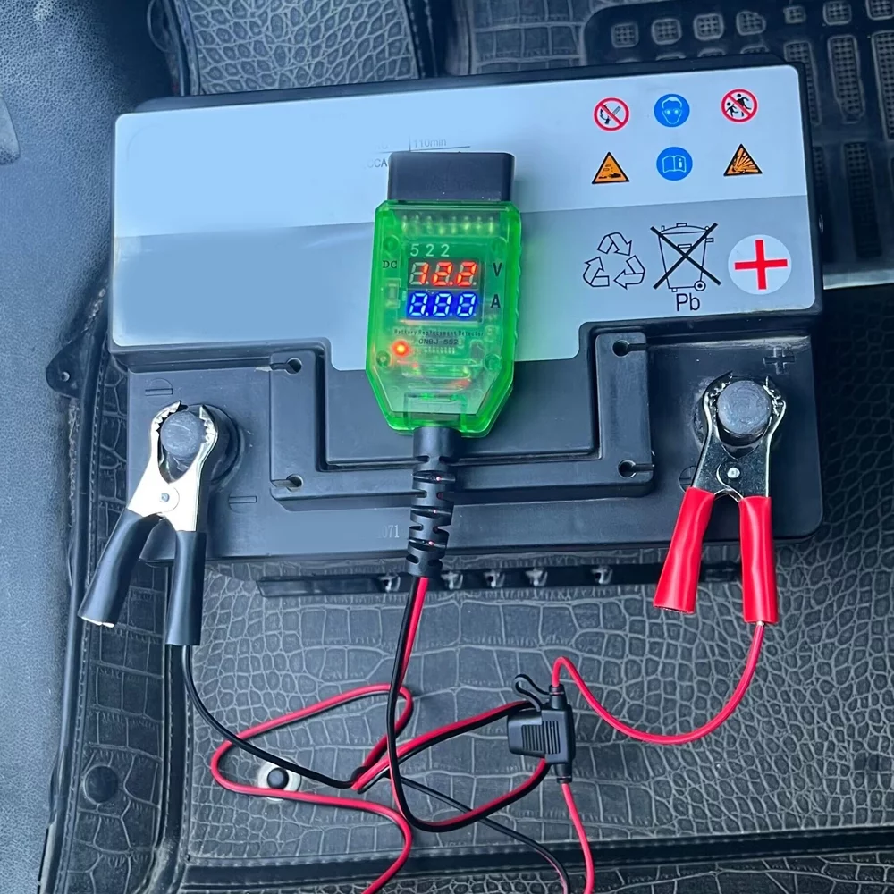 12 V Car On-Board Diagnostics Tester Automotive Battery Replacement Tool Car Computers ECU Memory Saver Battery Leakage Detection Tool