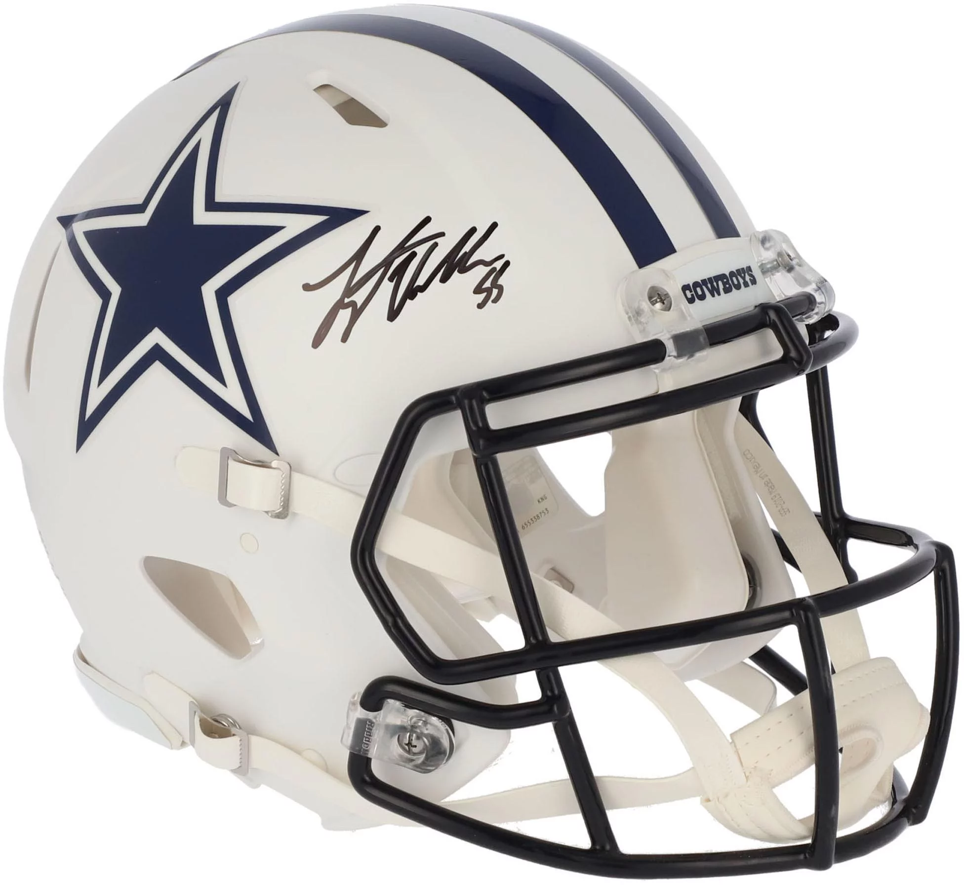 Leighton Vander Esch Dallas Cowboys Autographed Riddell Flat White Alternate Revolution Speed Authentic Helmet - Fanatics Authentic Certified