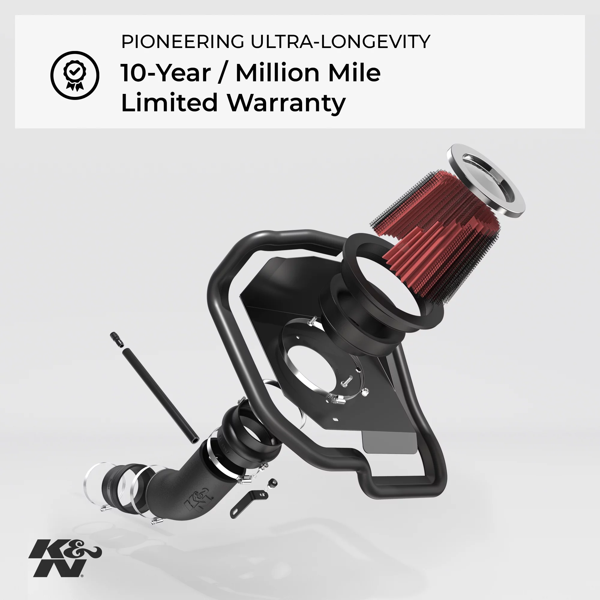 K&N Cold Air Intake Kit: High Performance, Guaranteed to Increase Horsepower: 2018-2019 MAZDA (6, CX-9) 69-6034TS