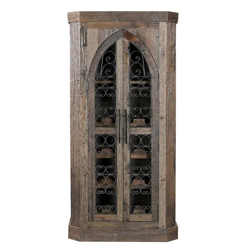 Taran Designs Milton 2-door Solid Wood Bar Cabinet in Dark Brown