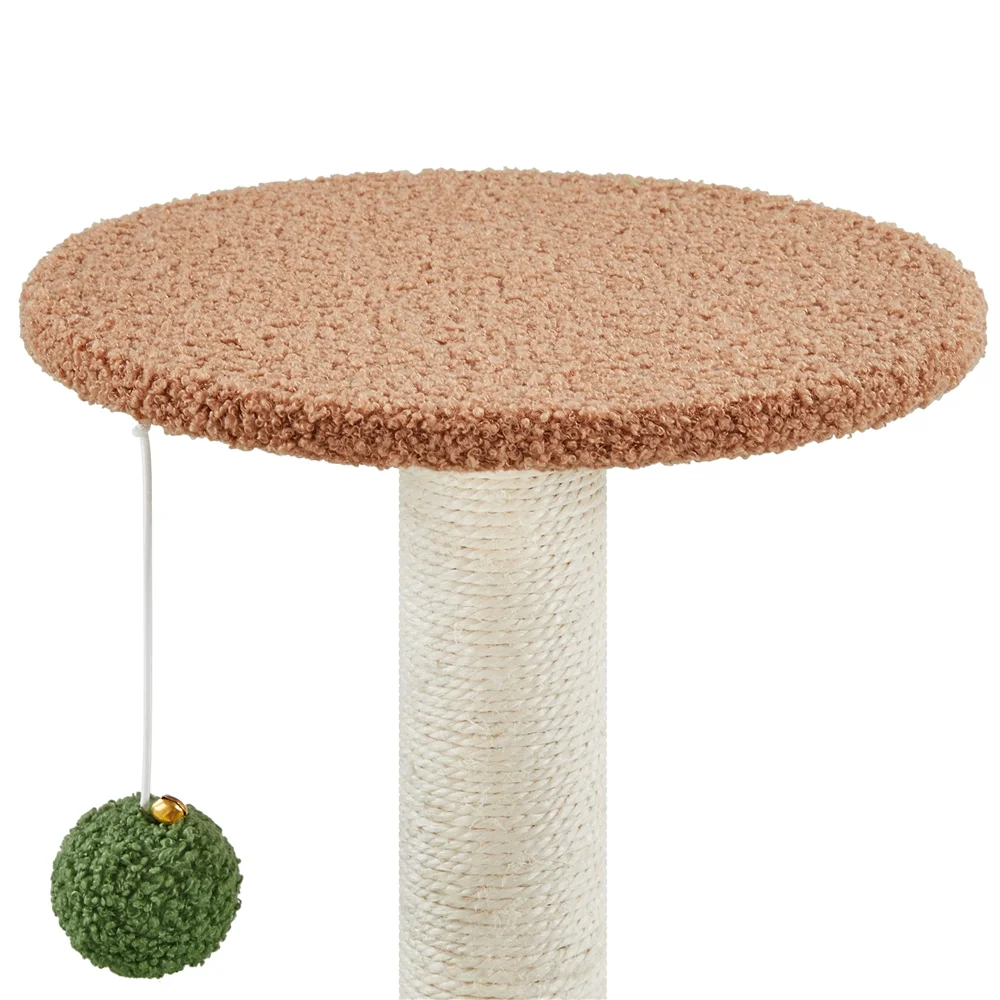 Yaheetech 42'' H Cat Tree Tower with Natural Sisal Scratching Posts, Green/Brown