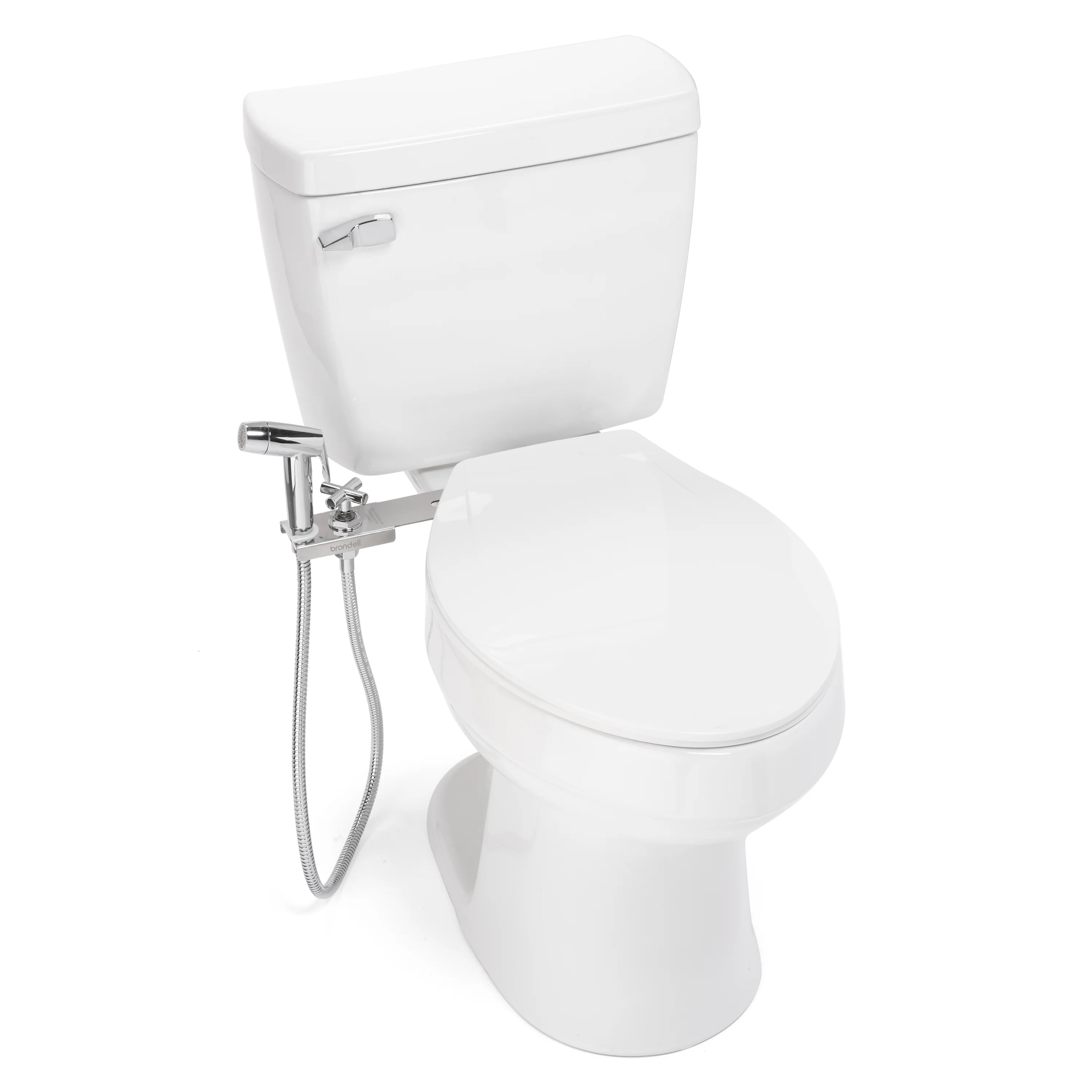 Brondell CleanSpa Easy Hand-Held Bidet Sprayer and Holster with Integrated Shut off in Silver