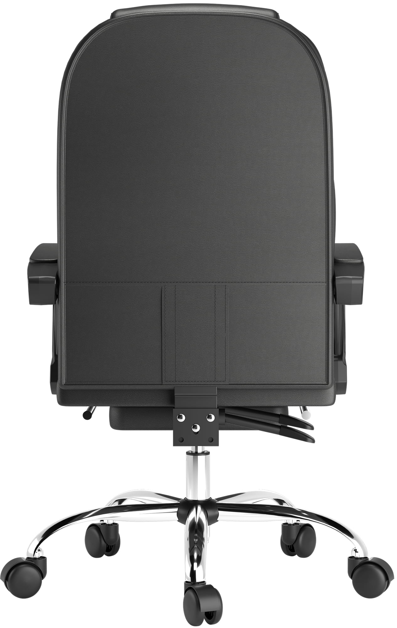 Hbada Office Chair Ergonomic Executive Office Chair PU Leather Swivel Chairs,Adjustable Height Reclining Chair with Padded Armrest, Black