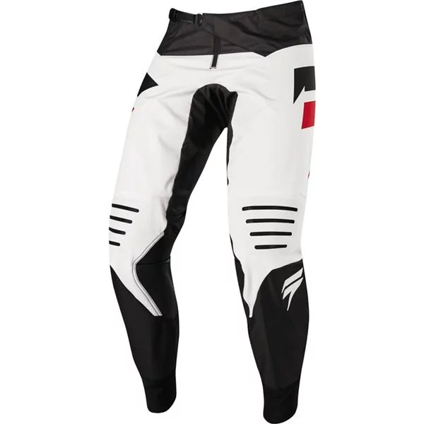 shift racing 3lack mainline men's off-road motorcycle pants - black/white / 38