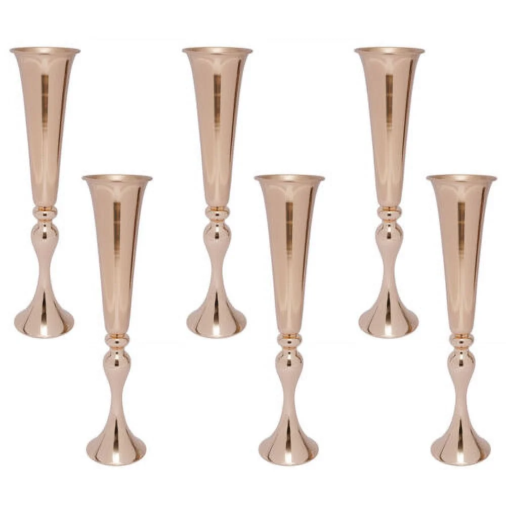 6 Pcs Versatile Vase Metal Wedding Centerpieces 22.2