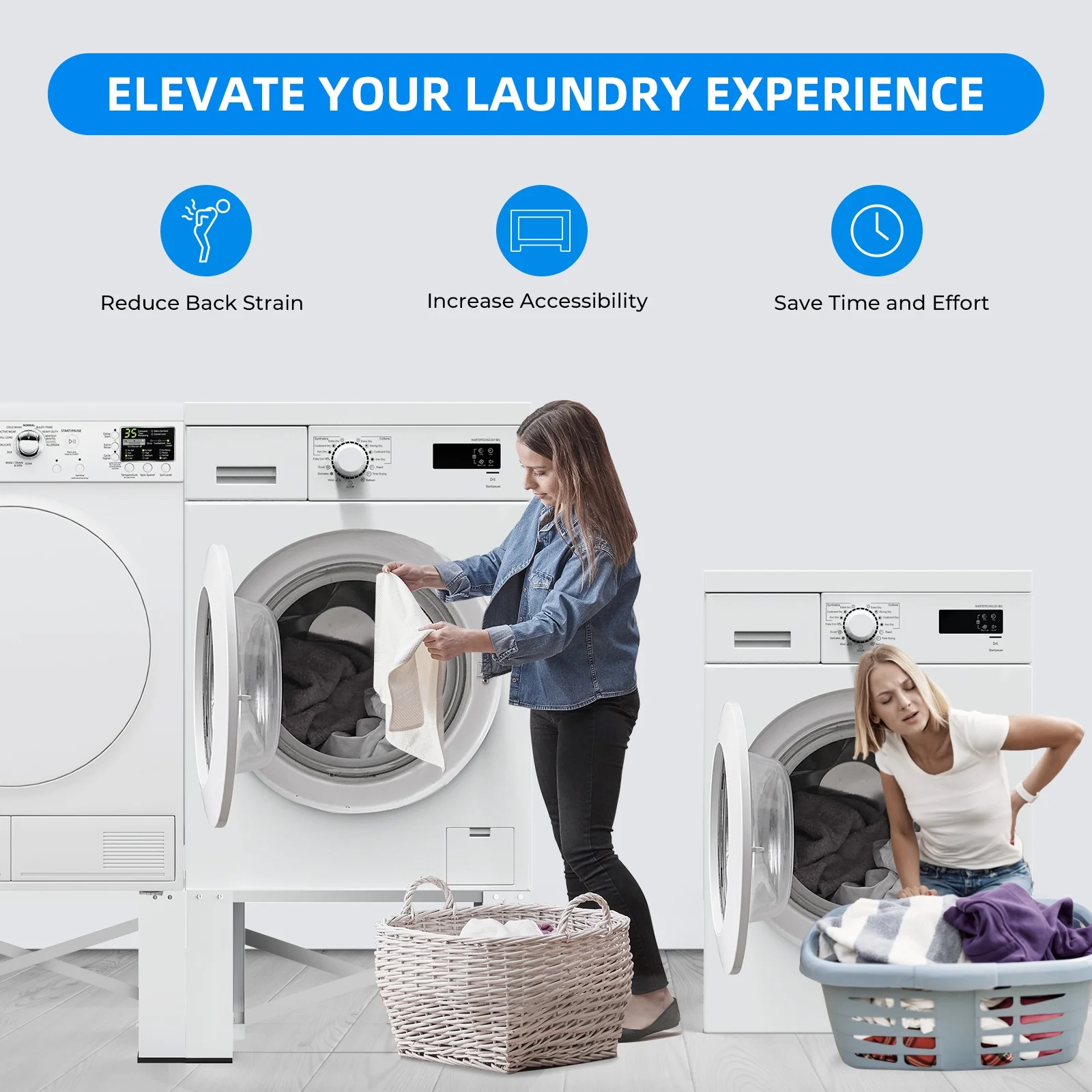 2-in-1 Upgraded Design Wash Dryer Pedestals 29