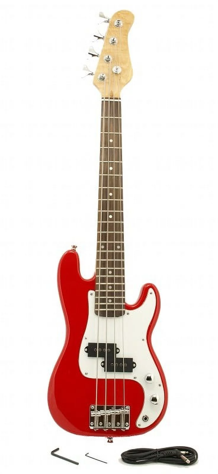 ELECTRIC BASS GUITAR - RED - Small Scale 36