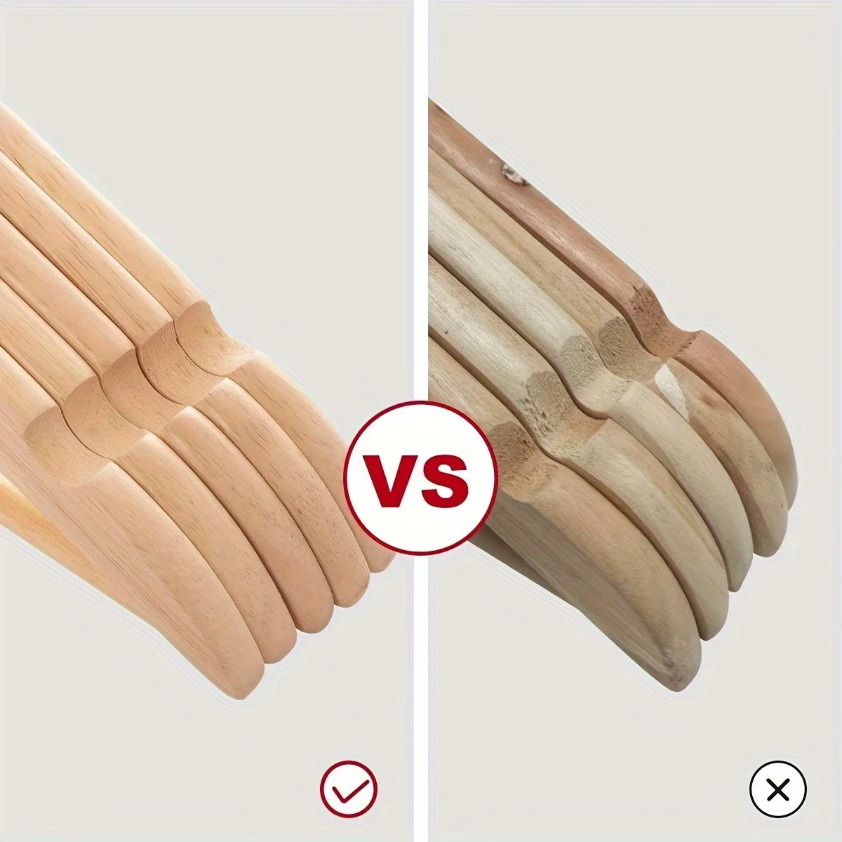 Solid Wooden Hangers 20 Pack, Wood Suit Hangers with Extra Smooth Finish, Precisely Cut Notches and Chrome Swivel Hook, Clothes Hangers for Shirt Coat Jacket Dress, Natural