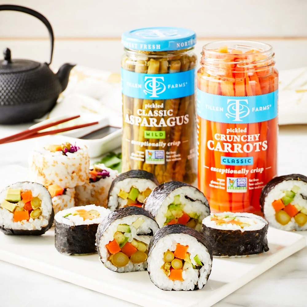 Tillen Farms by Stonewall Kitchen Mild Pickled Asparagus 12 oz Jar