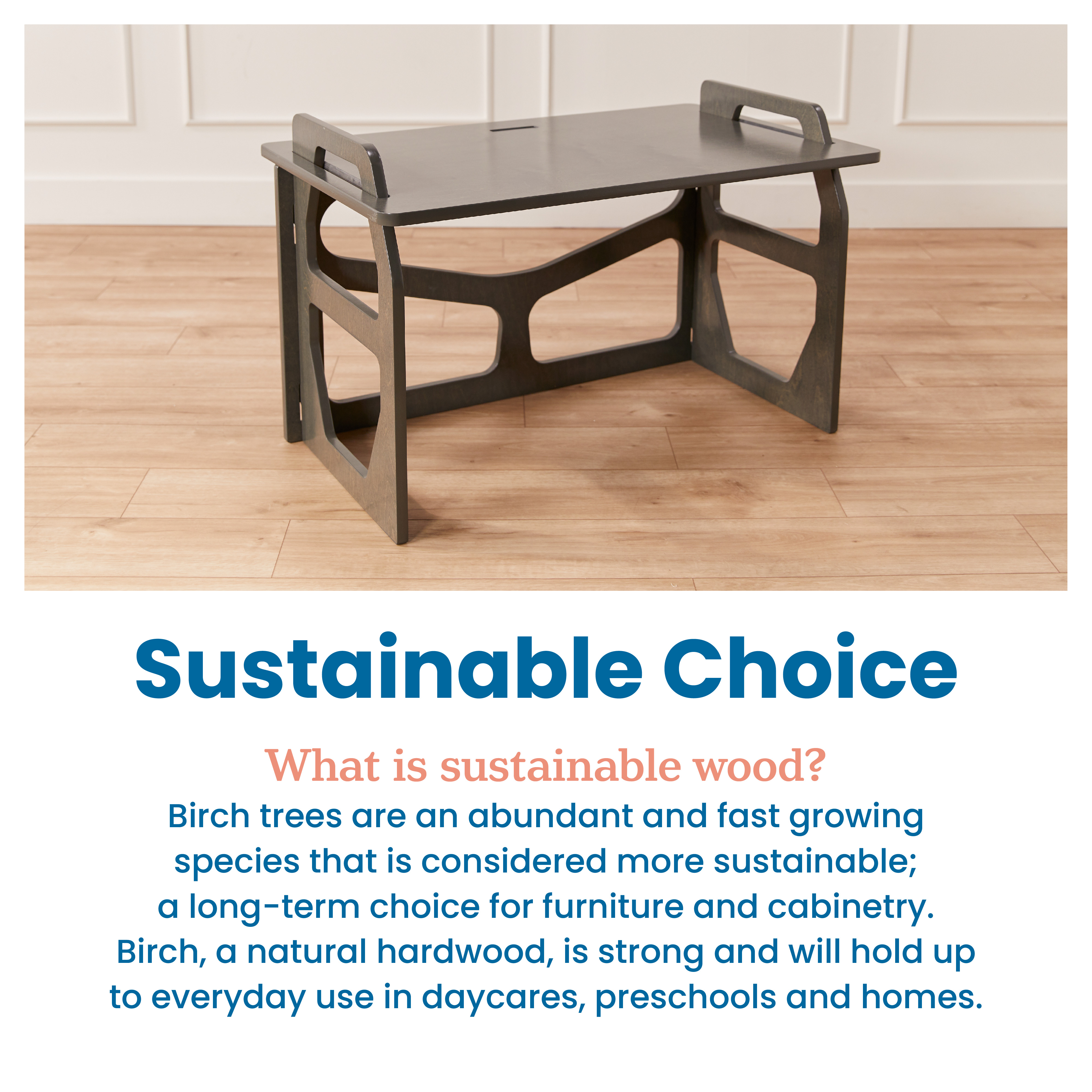 ECR4Kids StudyStation Desk, Grey Wash