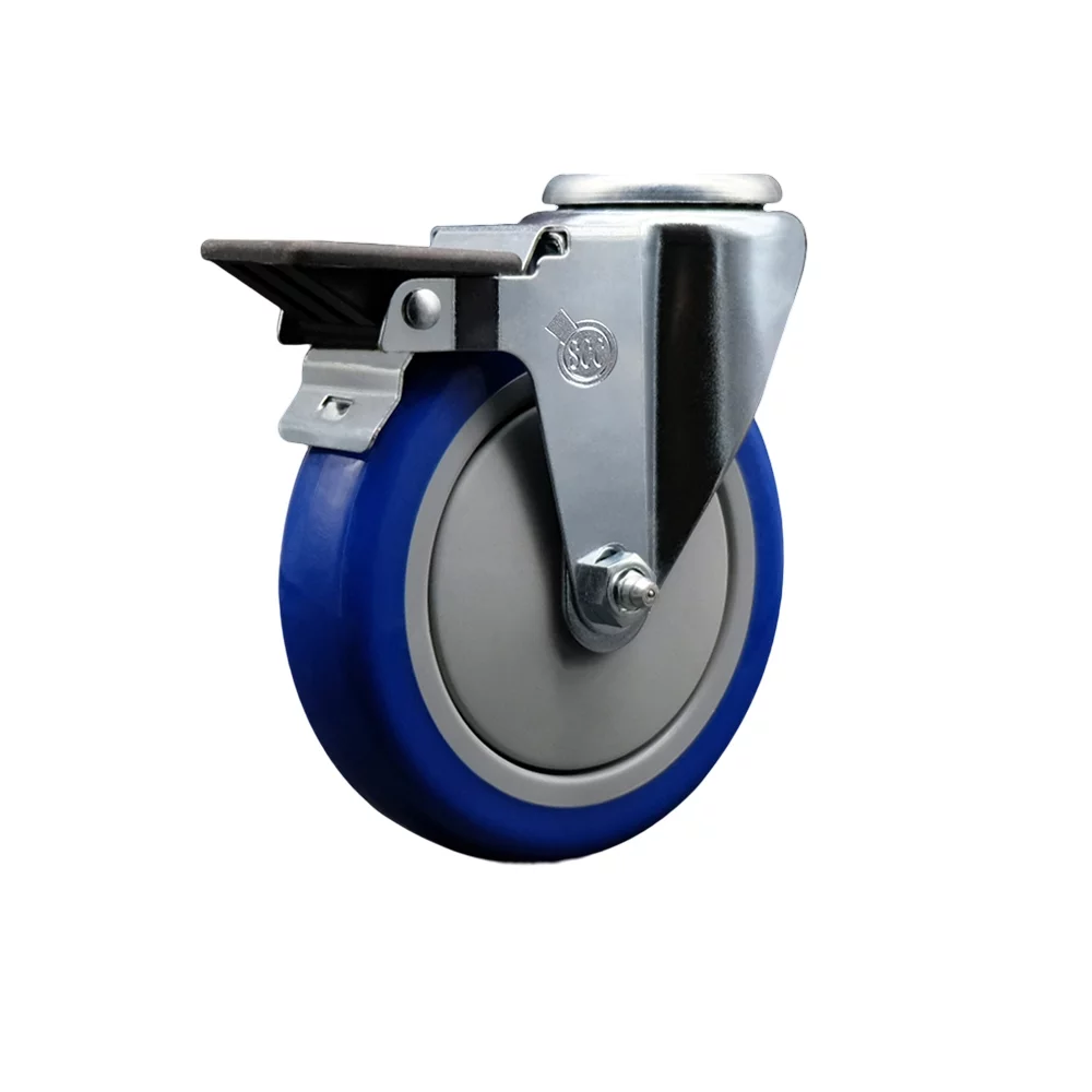 Polyurethane Swivel Bolt Hole Caster w/5