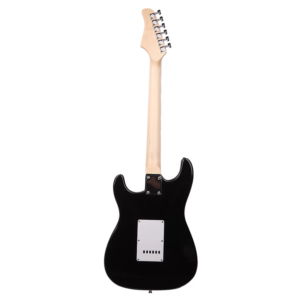 BMTBUY Rosewood Fingerboard Electric Guitar Black w/ White