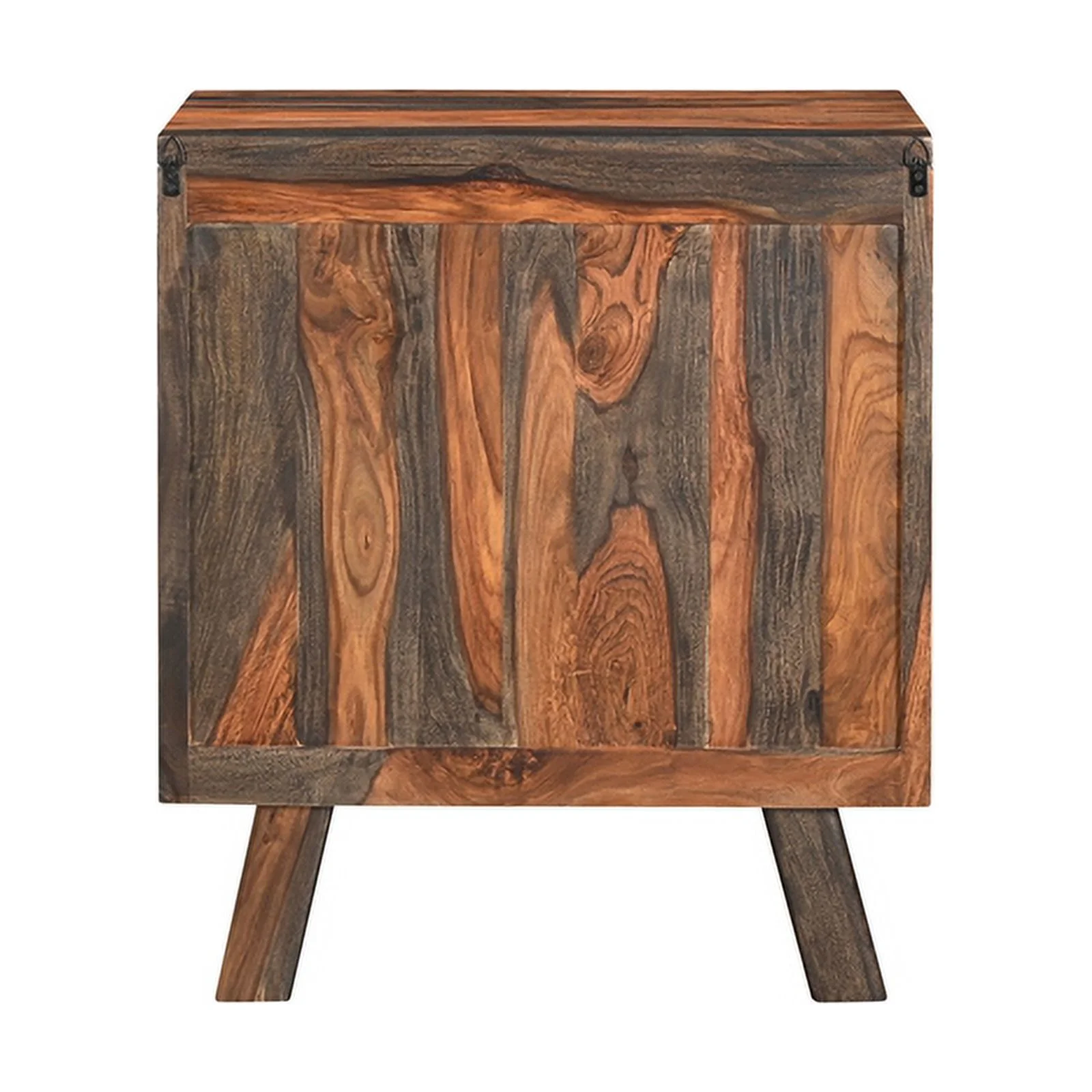 Taran Designs Warren 2-drawer Live Edge Solid Wood Nightstand in Dark Brown