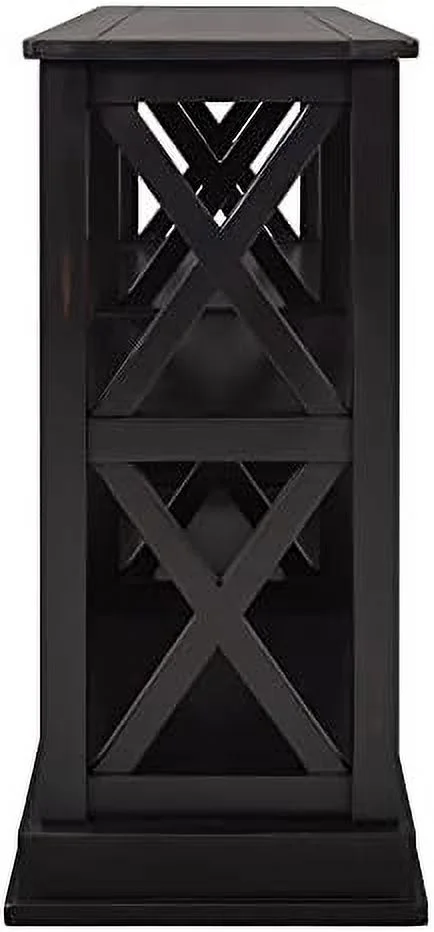 HBBOOMLIFE 46.5in Entry Console Table with Open Shelves and X-Shaped Frame  Hallway Entryway Sofa Side 3-Tier Table