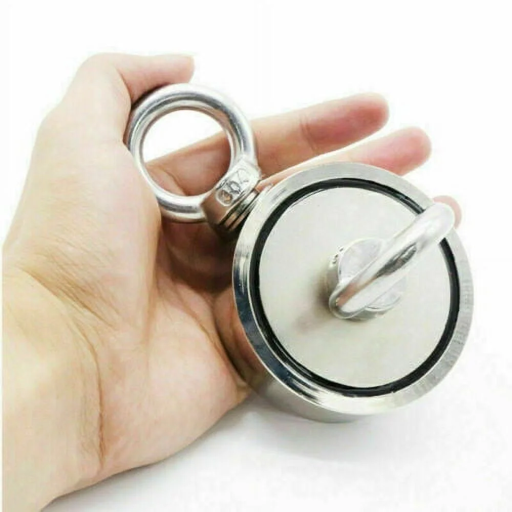 600LBS Pulling Force Round Double Sided Fishing Magnet Super Strong Neodymium