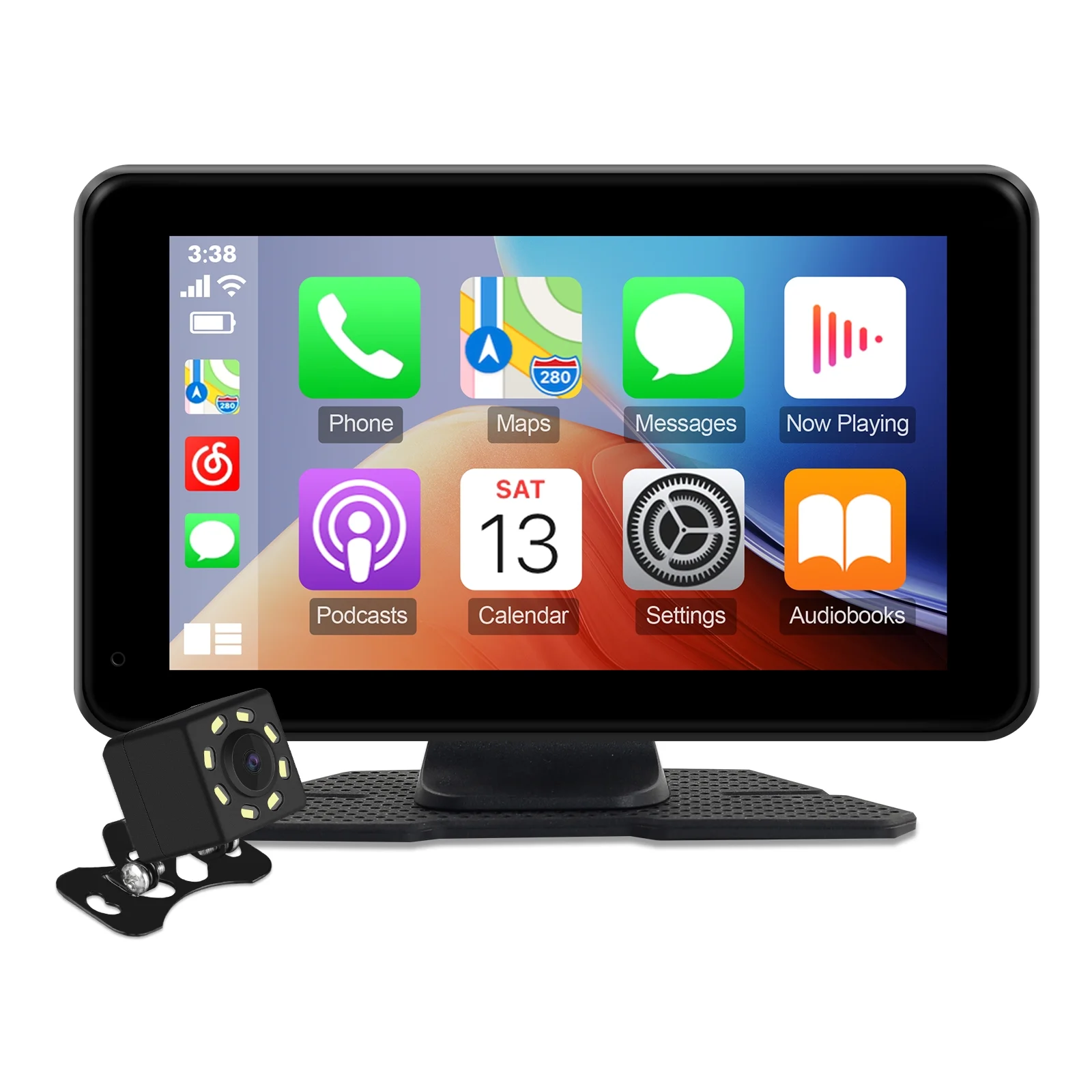 Portable Car Stereo Wireless Carplay & Android Auto, 7-inch Full HD Touch Screen Portable Car Radio