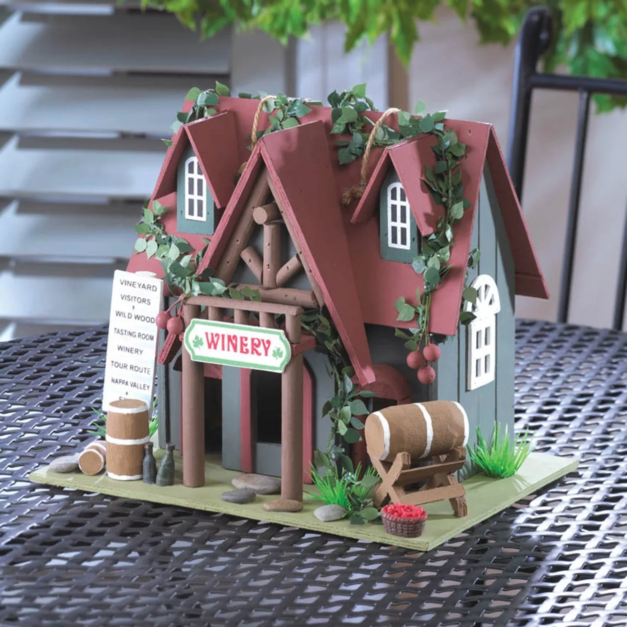 Home Decorative Cottage Winery Mdf Wood Birdhouse - Multicolor