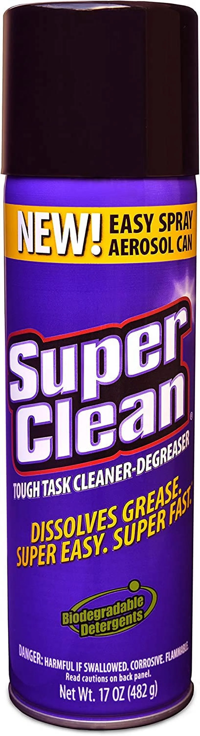 Multi Surface All Purpose Gunk Remover Aerosol Degreaser, Biodegradable, 17Oz By Super Clean