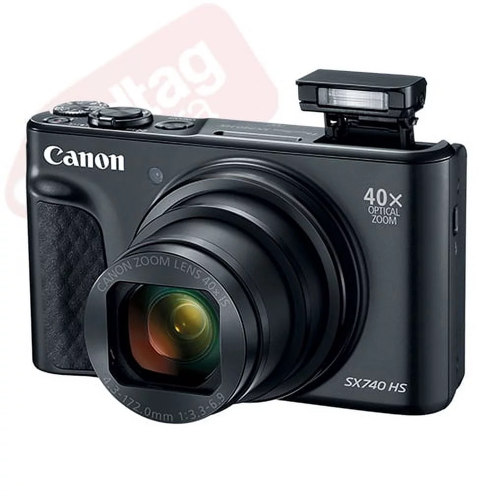 Canon PowerShot SX740 20.3MP Digital Camera Black+ 32GB Deluxe Accessory Package