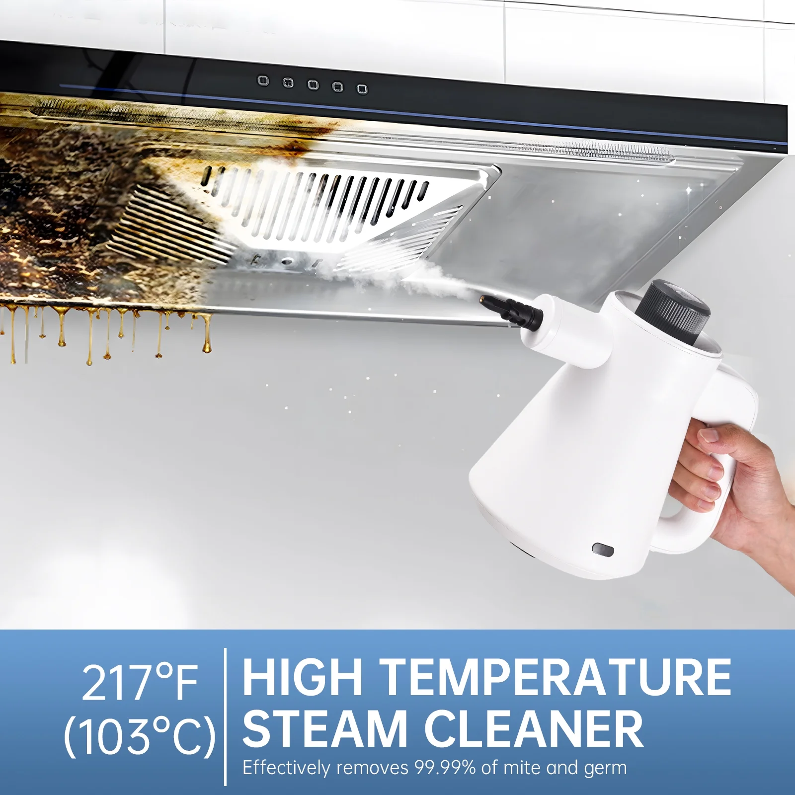 Spirastell Hand-held hanging press,Steamer Kitchen Furniture Bar Temperature Pressurized Cleaner 1000W 3.5 Cleaner Cleaner 7 Kit Chemical-Free Safety Lock 7 Handheld Steam Cleaner Pressurized Cleaner