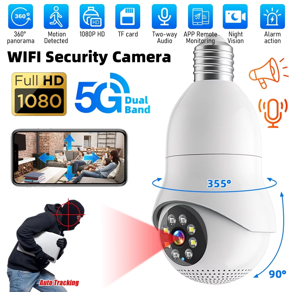 Security Camera-DFITO Security Cameras Wireless Outdoor Indoor Full Color Day and Night, Motion Detection, Audible Alarm, Easy Installation