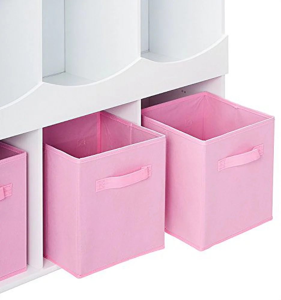 King's Brand Furniture - 6 Cubby Storage Cabinet, White