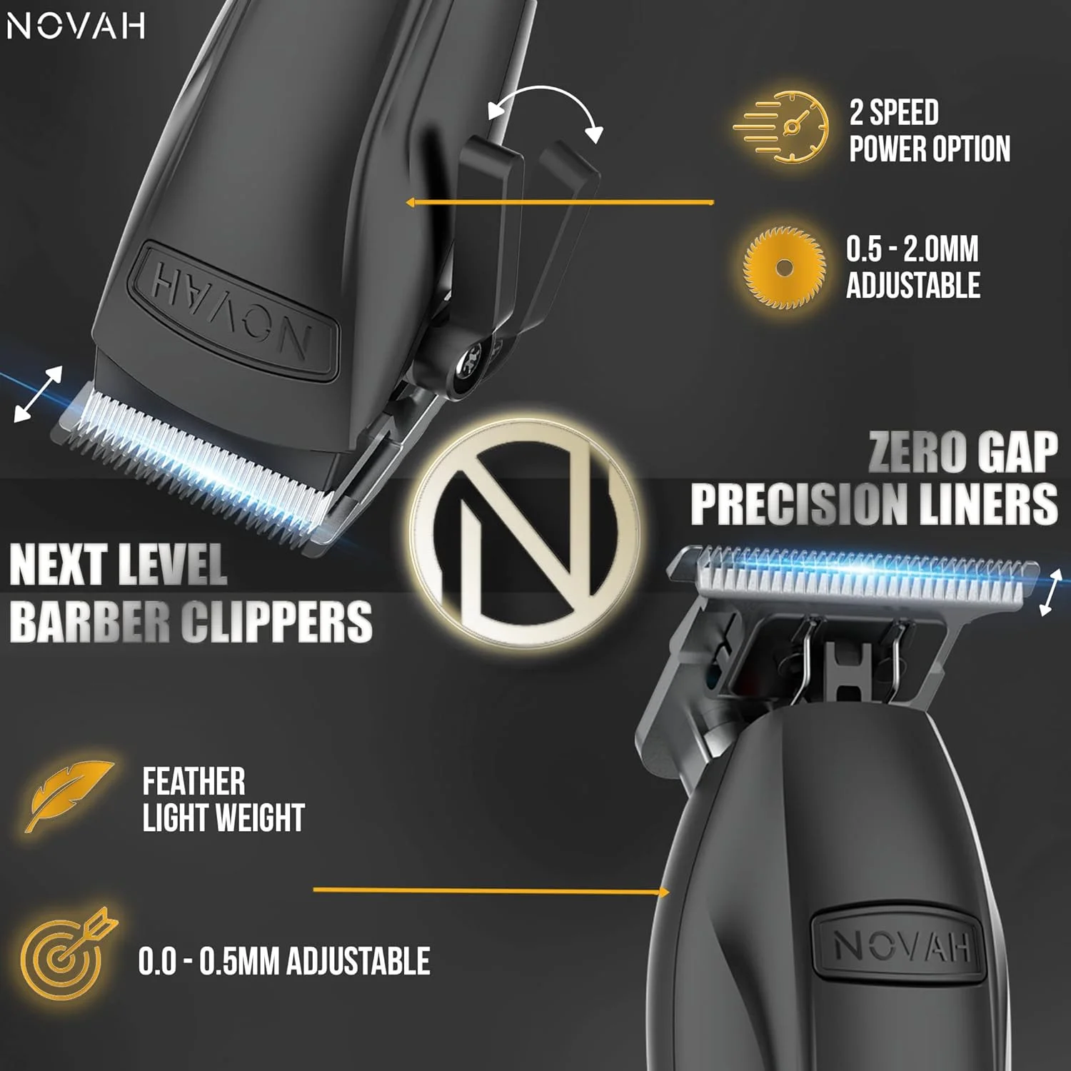 Novah® Professional Series Hair Clipper and Trimmer Set