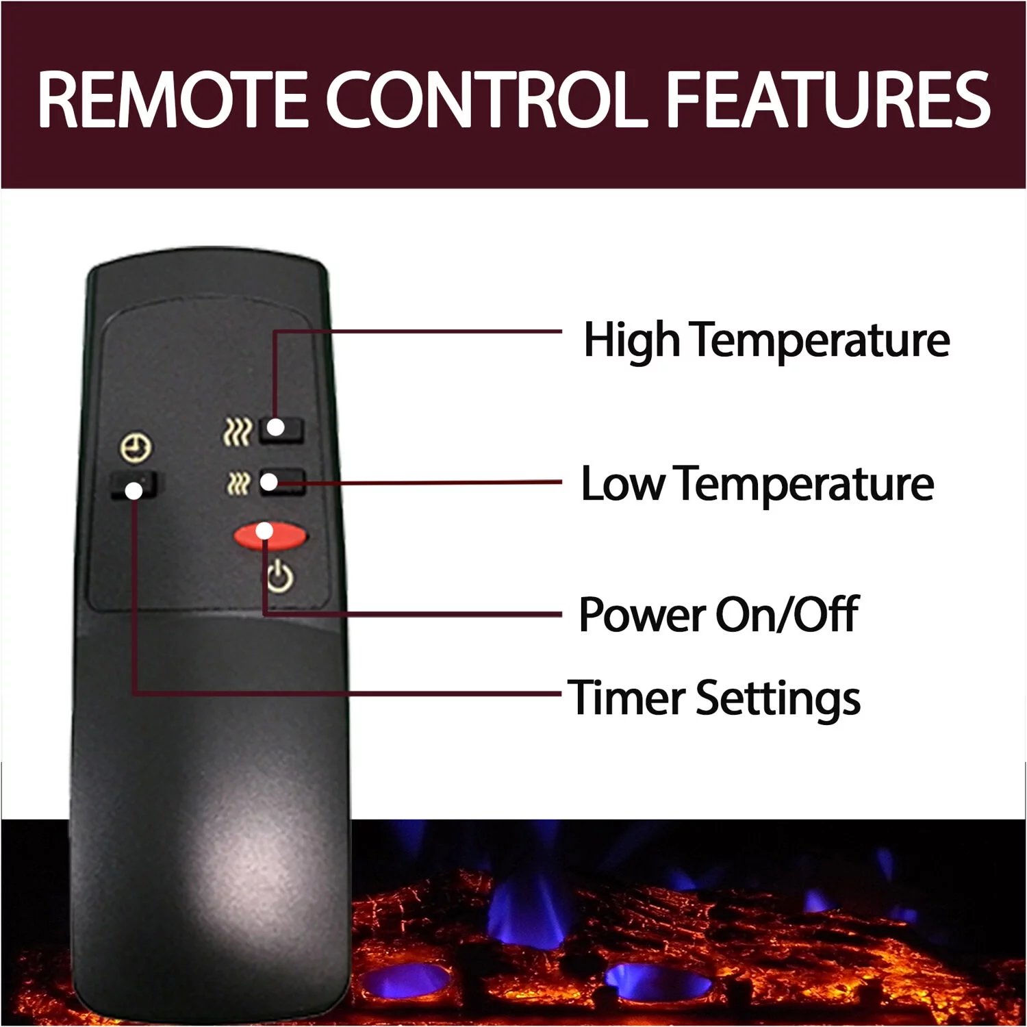 Cambridge 47.8-in. Shelby Electric Fireplace Mantel with Deep Log Insert, White