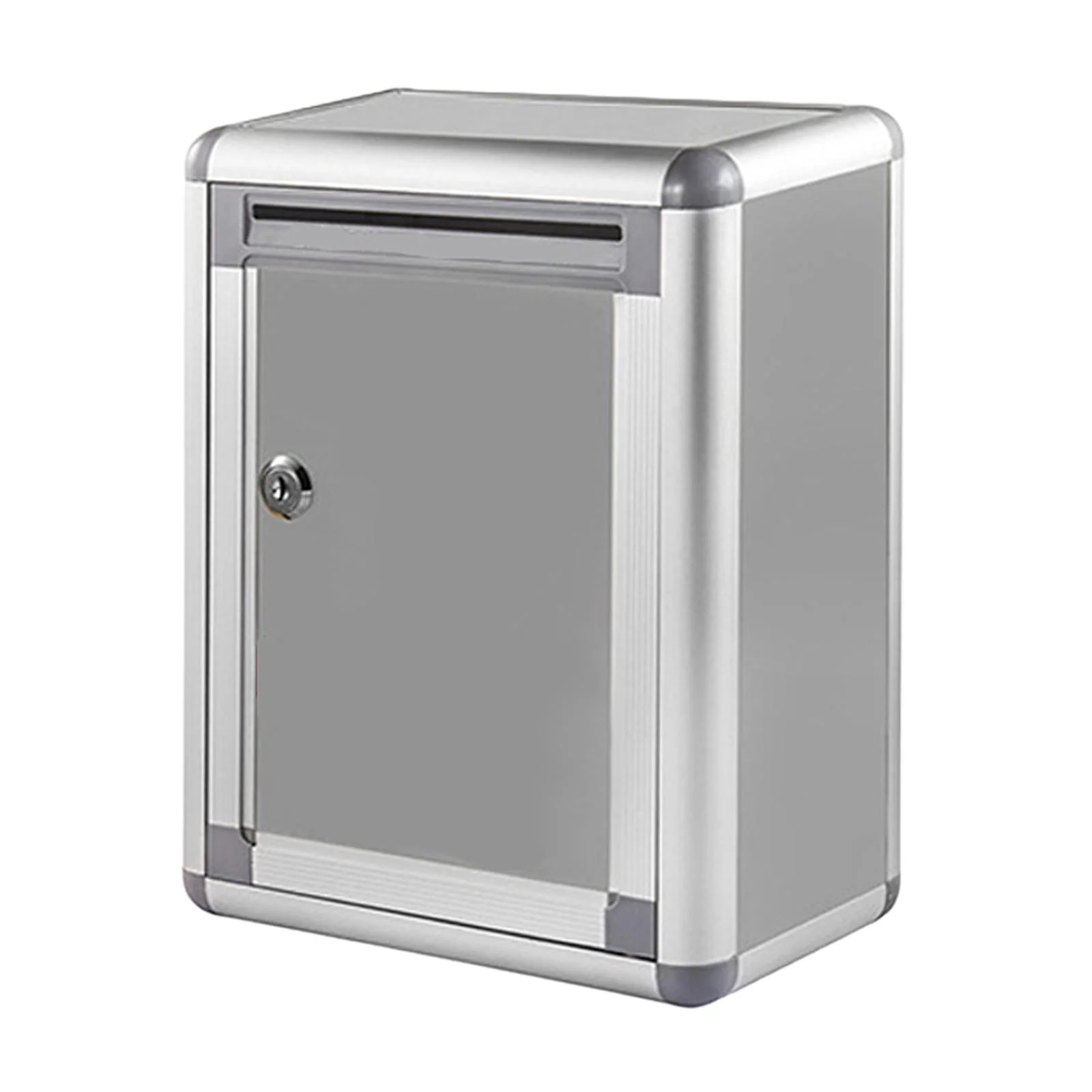 CUTICATE Metal with Key Lock Ballot Comment Box with 2 Keys Weatherproof Charity Collection Donation Box for