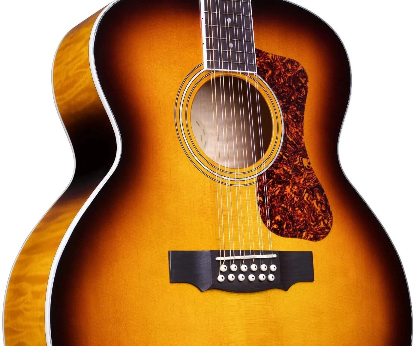 Guild F-2512E Deluxe Westerly Collection 12-String Jumbo Acoustic-Electric Guitar Antique Sunburst