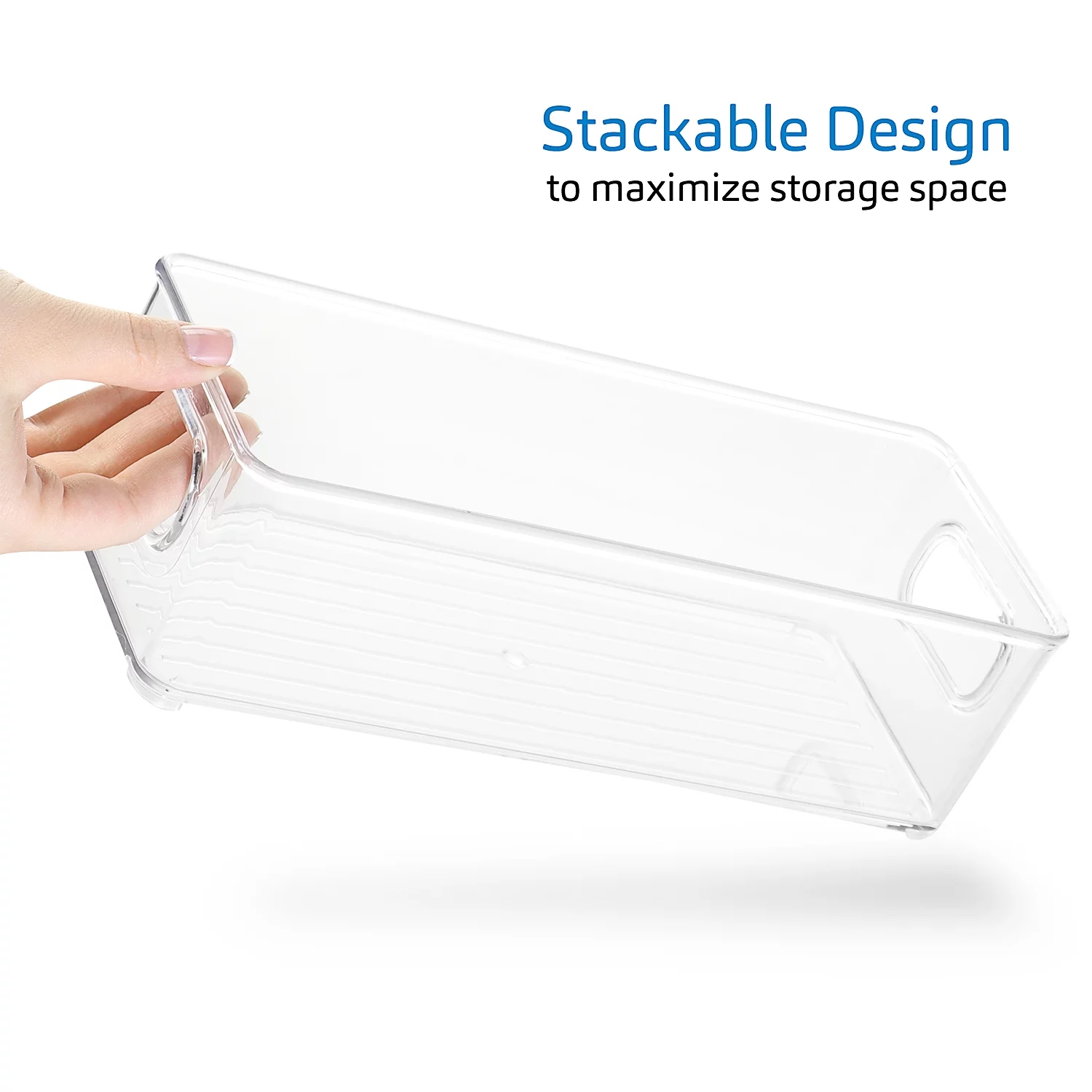 StorageBud Clear Storage Bins , 10X4X3