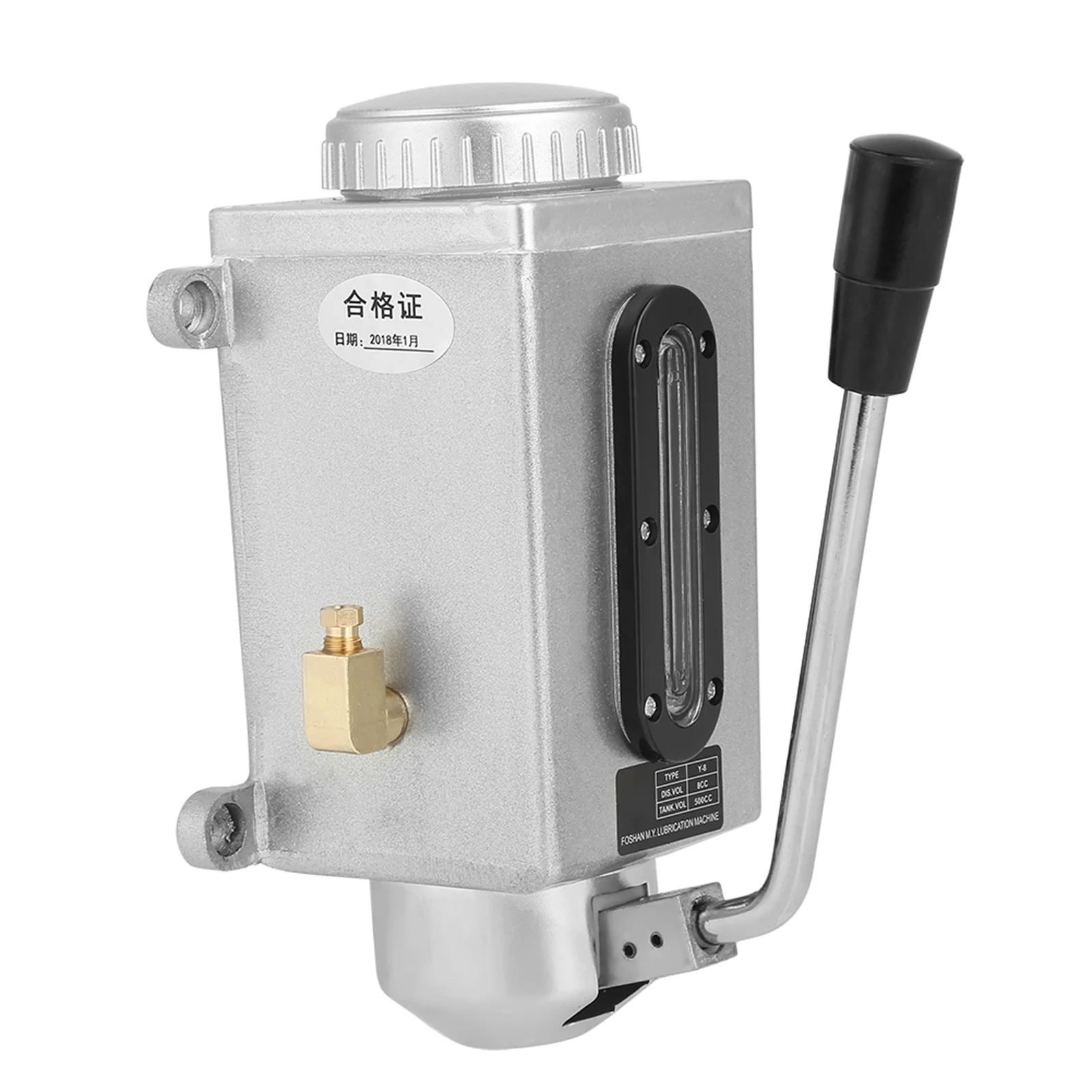 1pc Lubricating Manual Oil Pump, Manual Oil Pump, Hand Lubrication 500CC CNC 4mm Double Outlet Port Oil Pump
