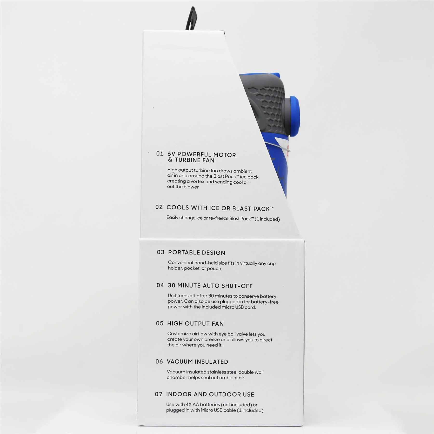 Sharper Image BZB07112 Breeze Blast Personal Air Cooler Blue