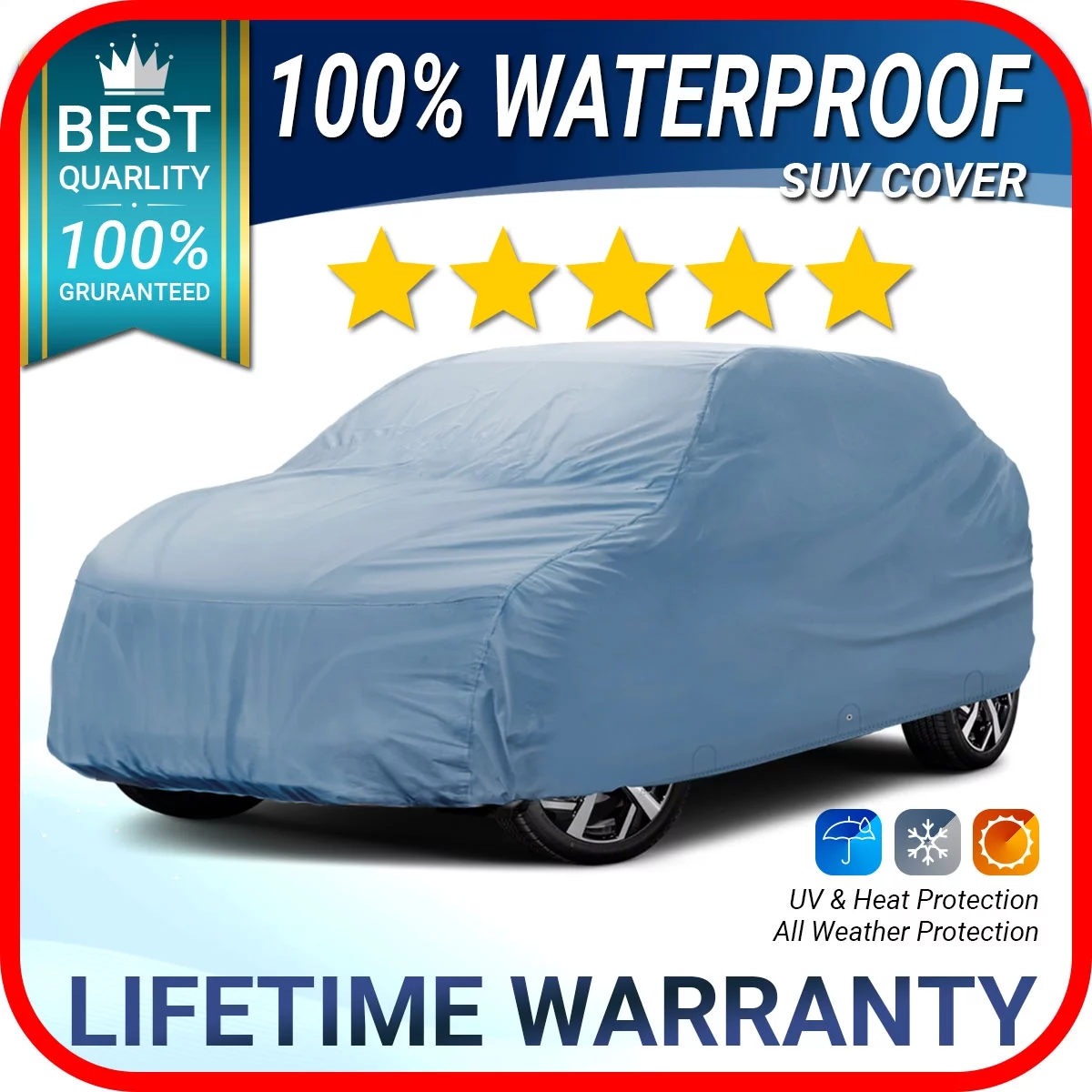 iCarCover Fits [Ford Escape] 2020 2021 2022 2023 For Automobiles Waterproof Full Exterior Hail Snow Indoor Outdoor Protection Heavy Duty Custom SUV Car Cover