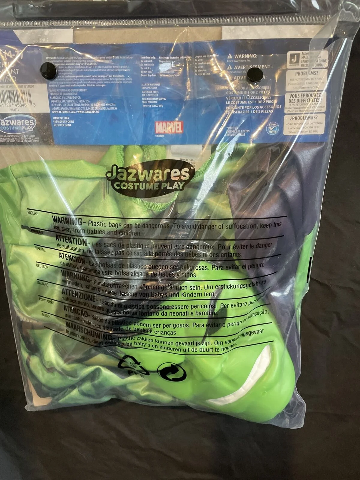 Child MARVEL Boy's The Incredible Hulk Halloween Costume