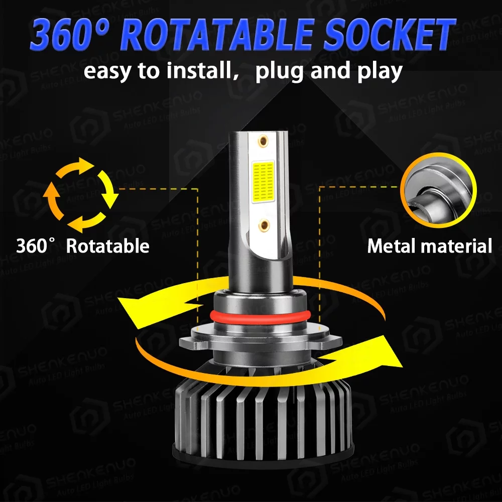 BMZONCC For Toyota Camry 2007-2017 4x 9005 H11 LED Headlight High Low Beam Bulbs