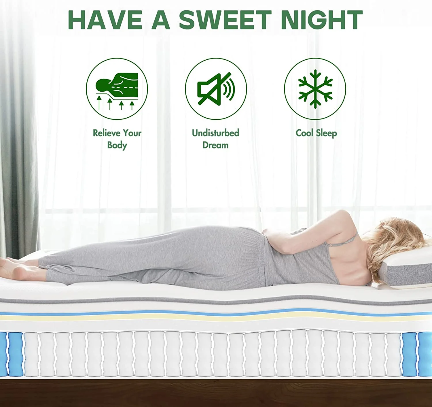 Twin XL Size Mattress, 12 Inch Hybrid Gel Memory Foam Mattress with Pocket Spring, Breathable Medium Firm Mattress in a Box, Cool Sleep and Balance Support CertiPUR-US Certified by DIGLANT