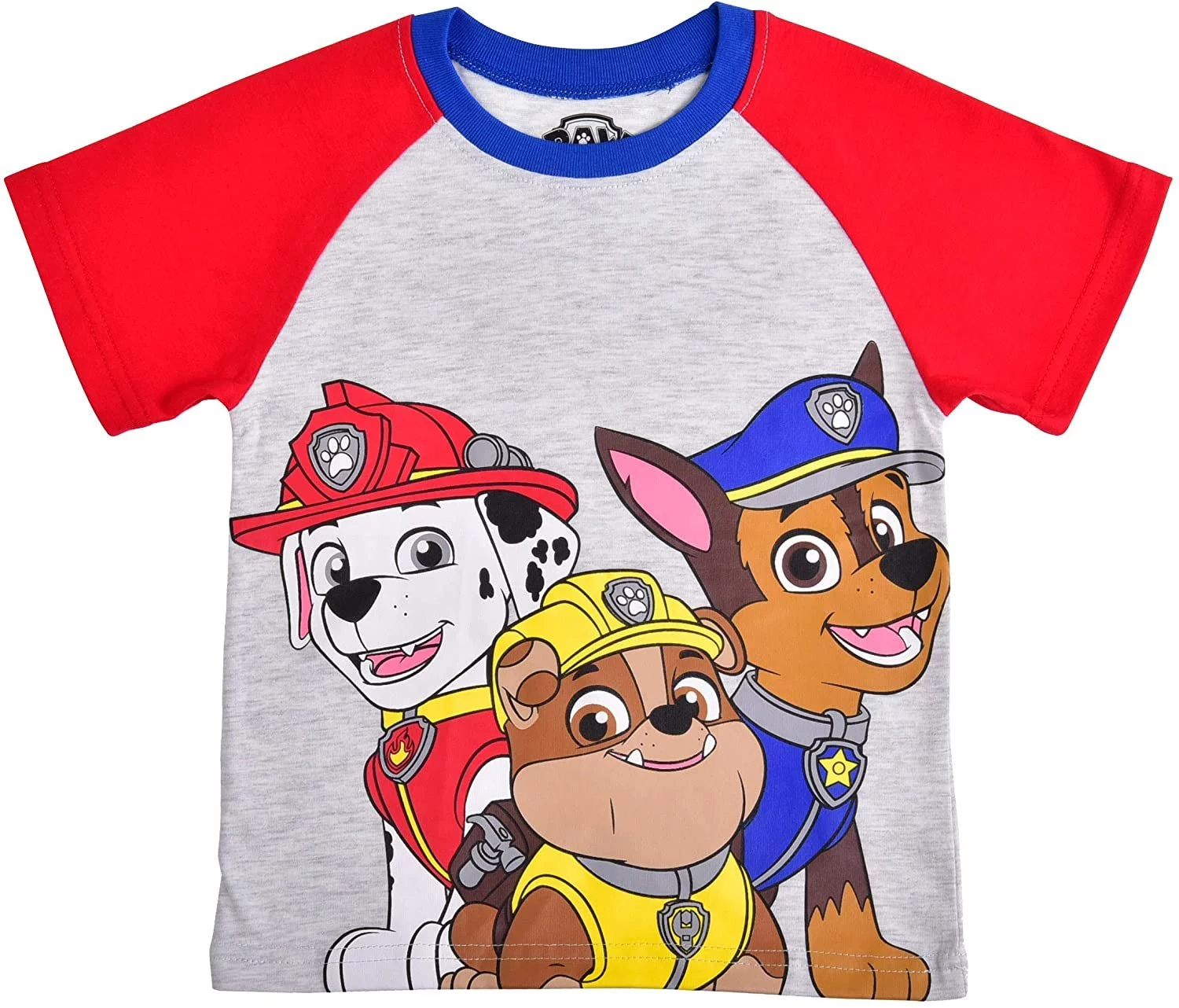 Paw Patrol Chase, Marshall and Rubble Boys 2 Piece Pajama Jogger Set, 4-7