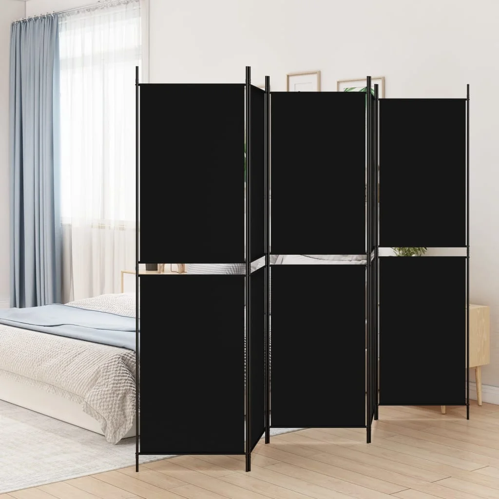 Anself 5-Panel Room Divider Black 98.4