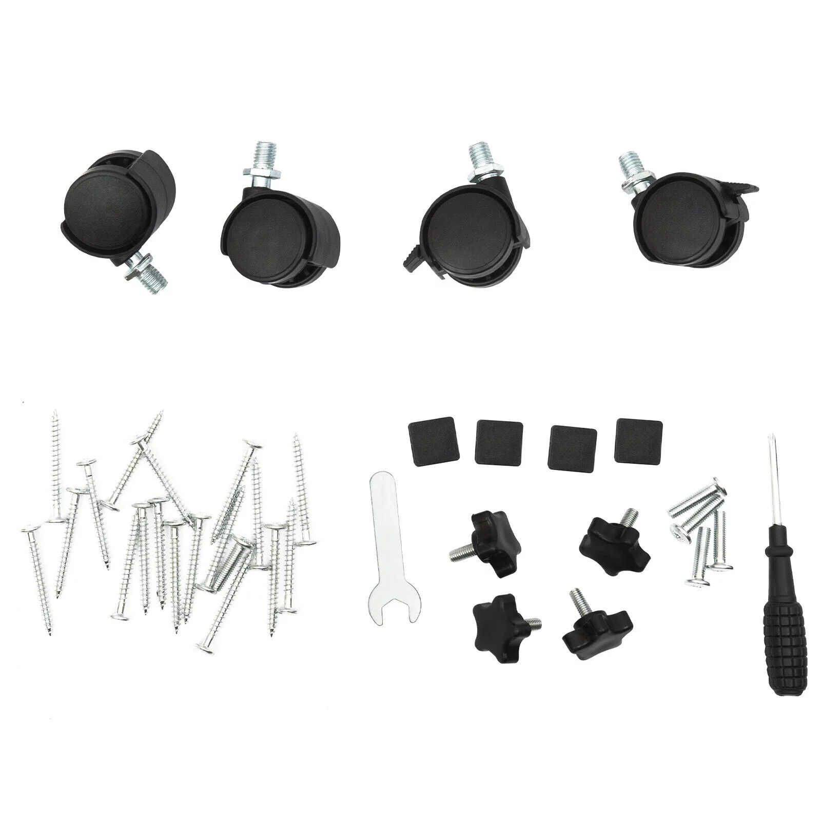 C Shaped Height Adjustable Chair Side Table TV Tray Laptop Desk Sofa Bed W/Wheel