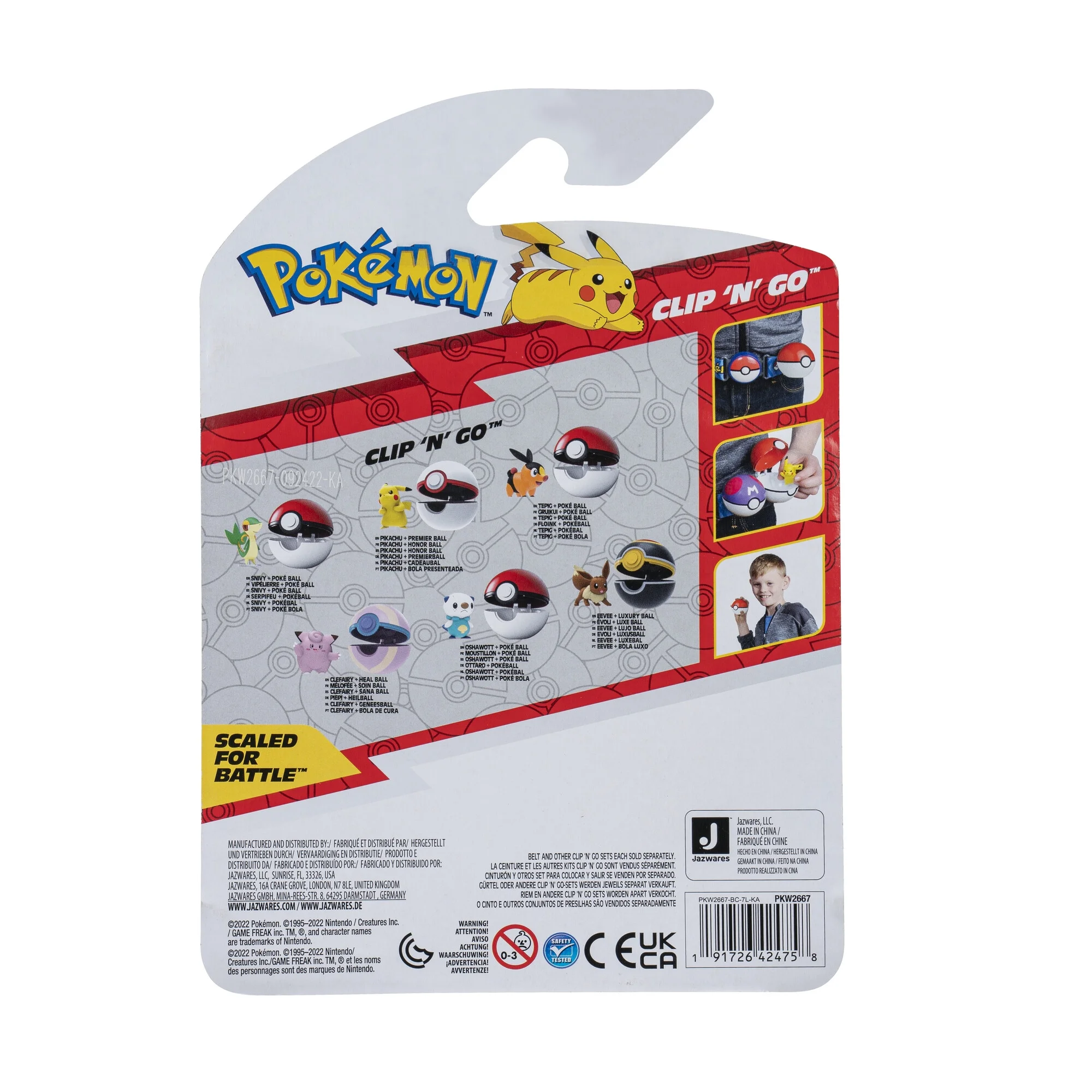 Pokemon Clip 'N' Go Oshawott - Includes 2 inch Battle Figure & Poke Ball Accessory