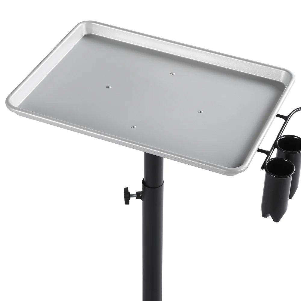 Yaheetech Professional Salon Hair Tray Rolling Trolley Cart, Silver