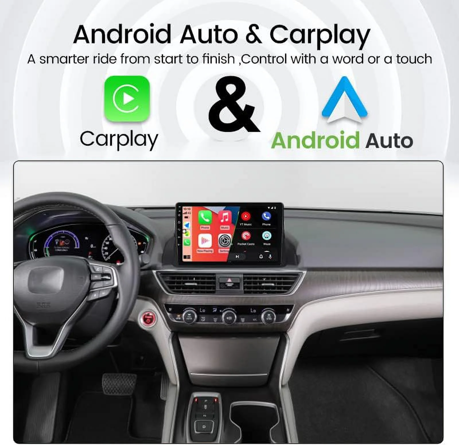 THONZER Android 12 Car Radio Stereo for Honda Accord 10th 2018-2021, 10.1