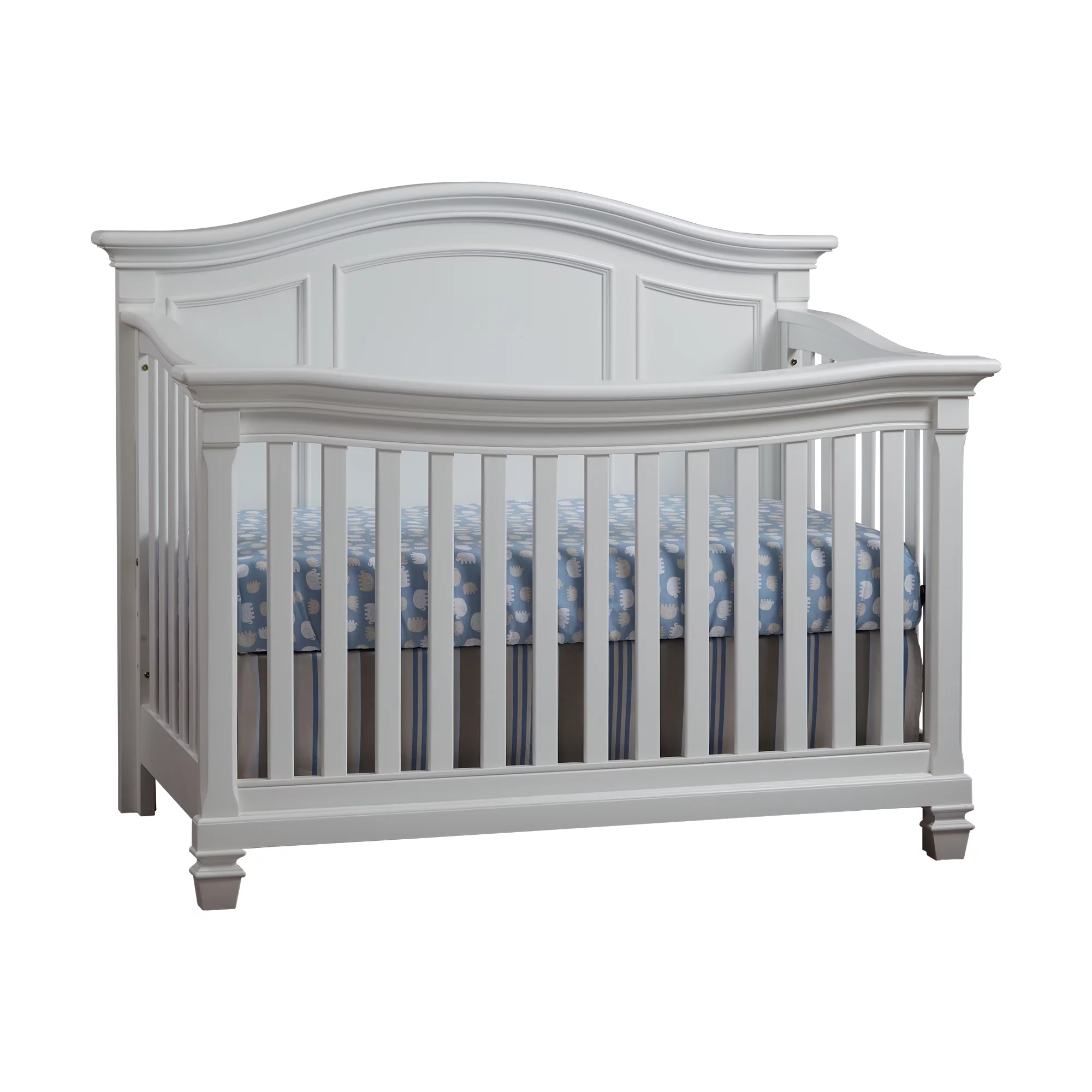 DeeHome Glendale 4-in-1 Convertible Crib Pure White