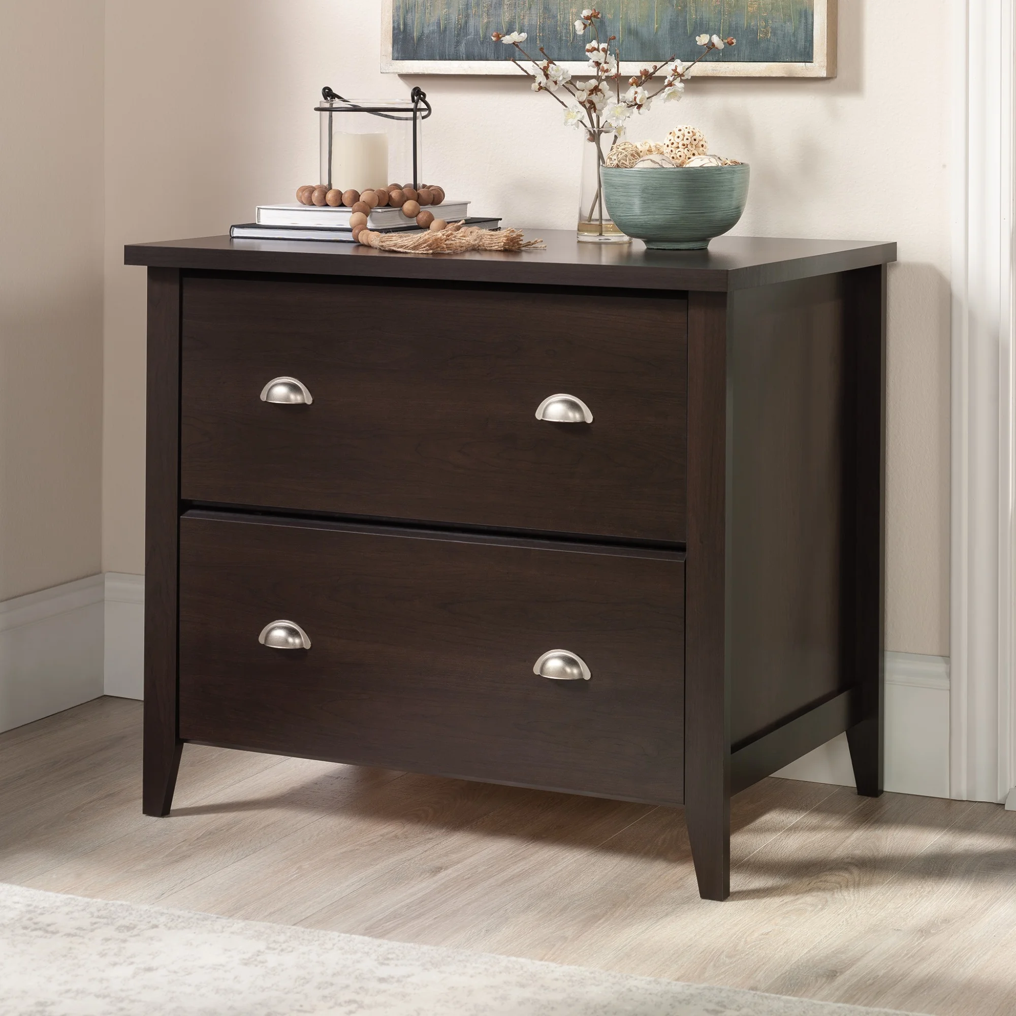 Sauder Summit Station Engineered Wood Lateral File in Cinnamon Cherry
