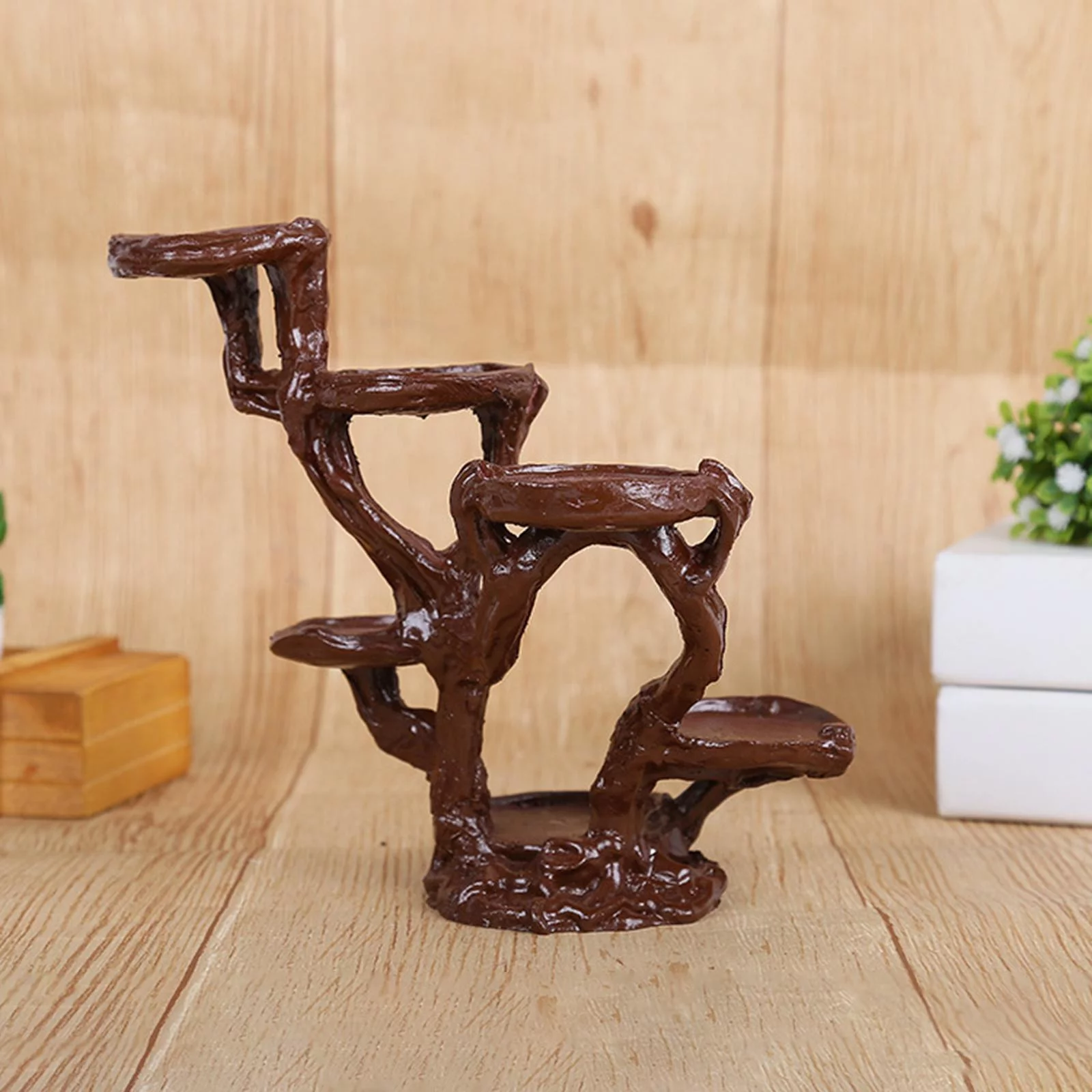 5-Layer Mini Resin Succulent Stand Windowsill Small Plant Stand Multi Layers Succulents Display Shelf Kitchen Windowsill Desk Tabletop Plant Holder