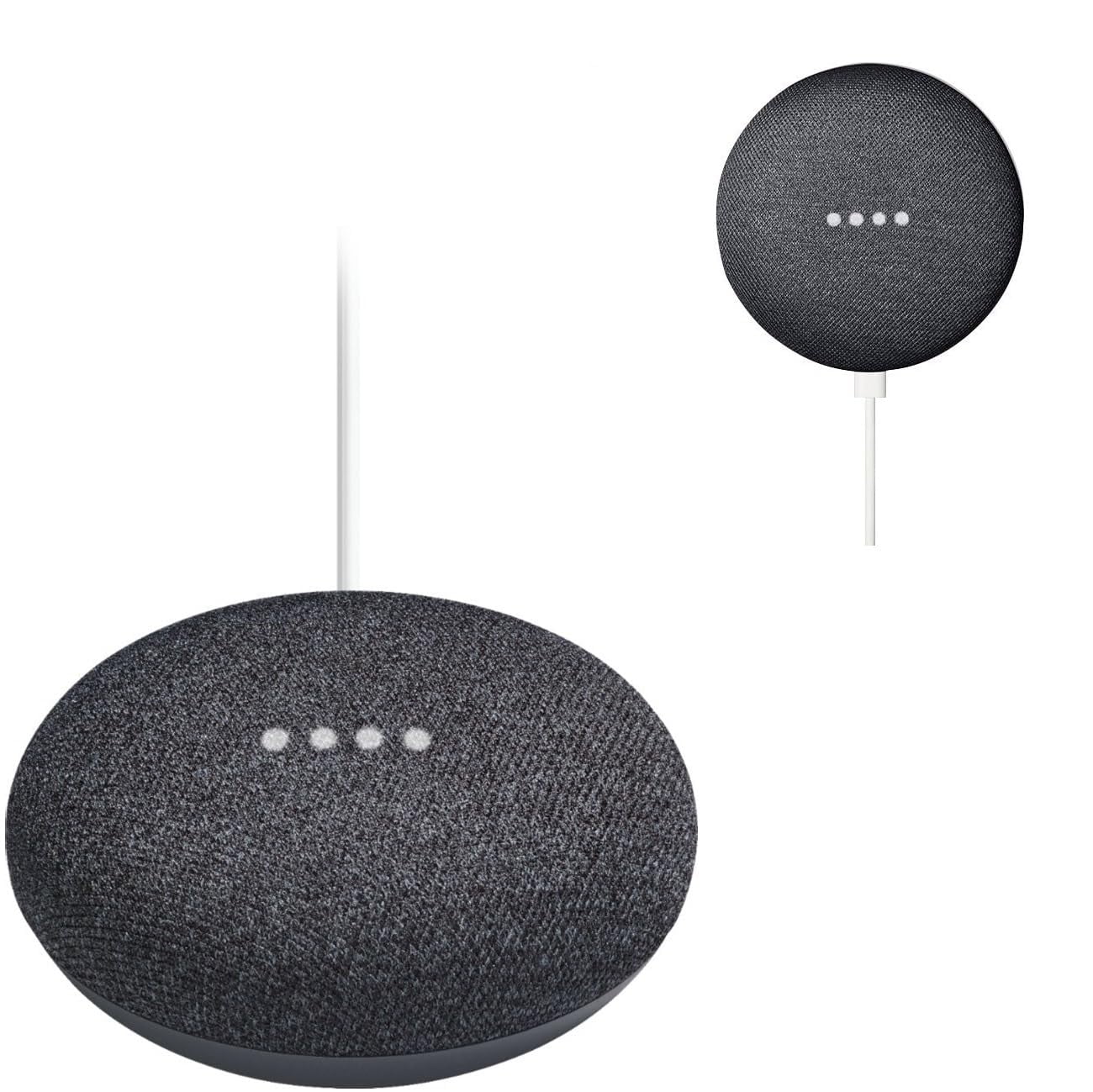 Google Nest Mini 1st Generation Bluetooth Speaker (International Version) with US Power Adapter - Charcoal