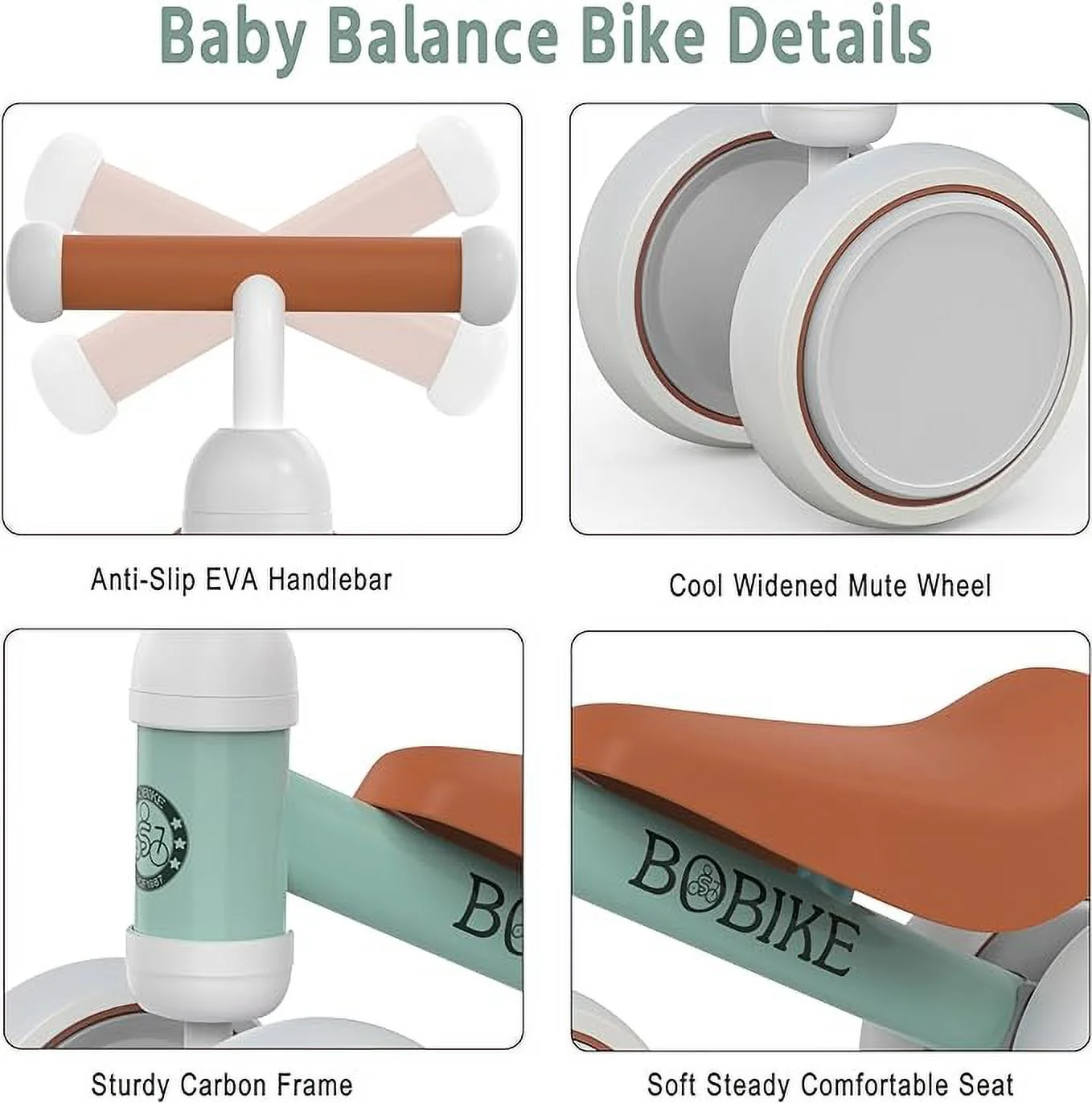 Open Box Bobike Baby Balance Bike Toys 10-24 Months Kids Toy Boy & Girls - Light green