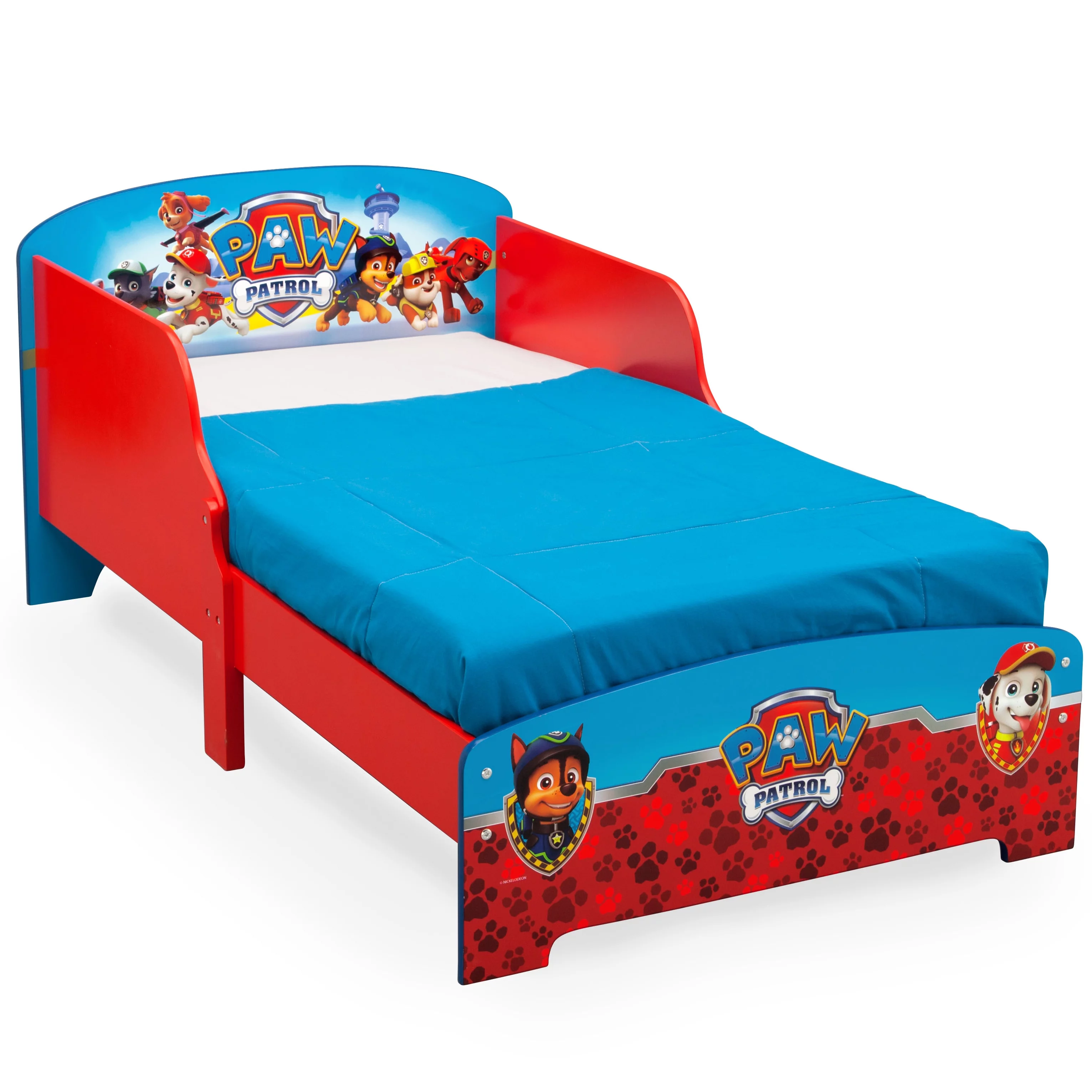 Nick Jr. PAW Patrol Wooden Toddler Bed by Delta Children, Greenguard Gold Certified, Red