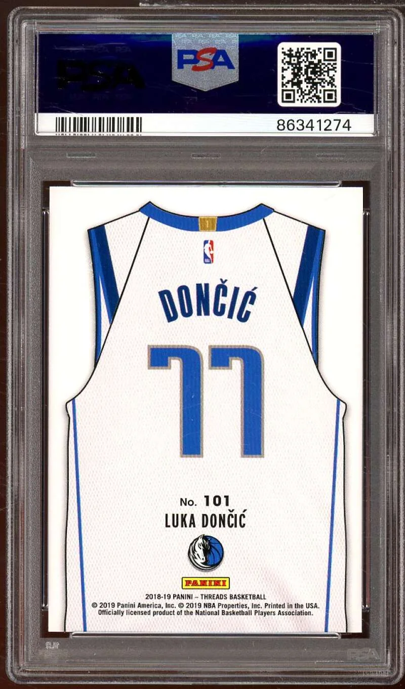Luka Doncic Rookie Card 2018-19 Panini Threads #101 PSA 10